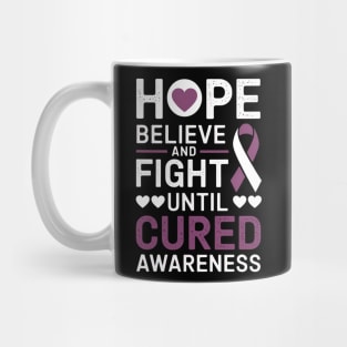 Fight Until Cured Throat Cancer Awareness Mug